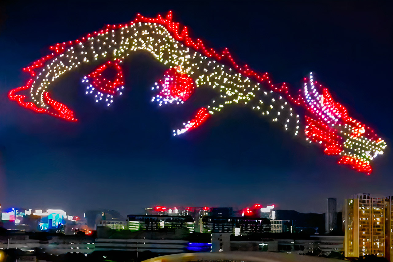 China new year's drone show